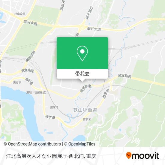 江北高层次人才创业园展厅-西北门地图