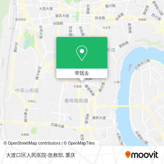 大渡口区人民医院-急救部地图
