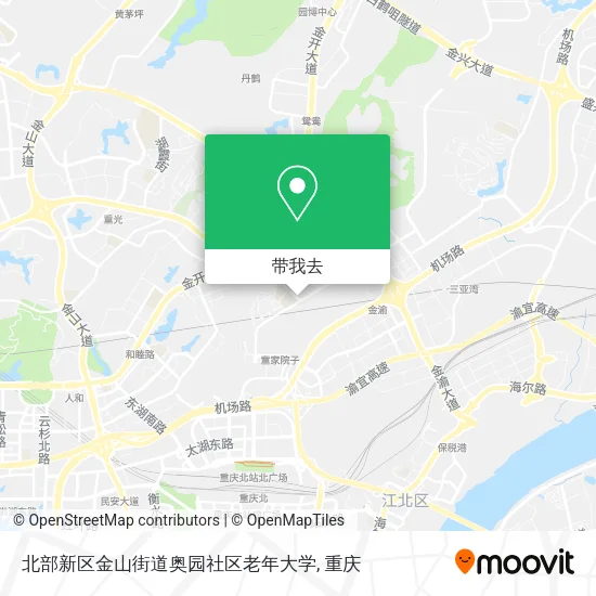 北部新区金山街道奥园社区老年大学地图