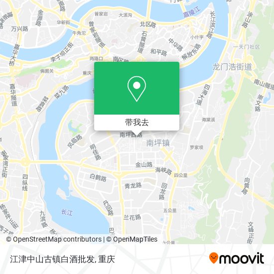 江津中山古镇白酒批发地图