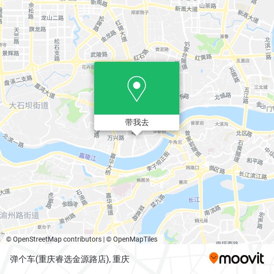 弹个车(重庆睿选金源路店)地图