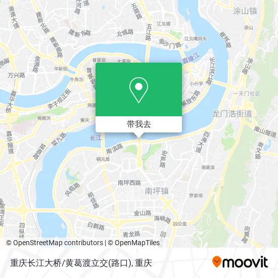 重庆长江大桥/黄葛渡立交(路口)地图
