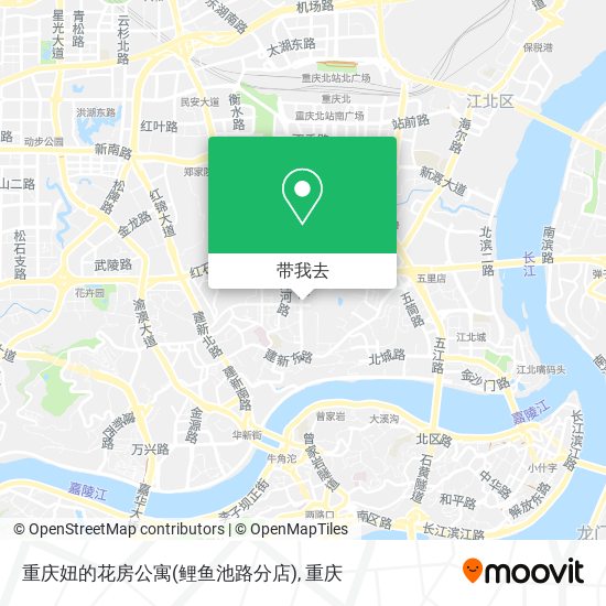 重庆妞的花房公寓(鲤鱼池路分店)地图