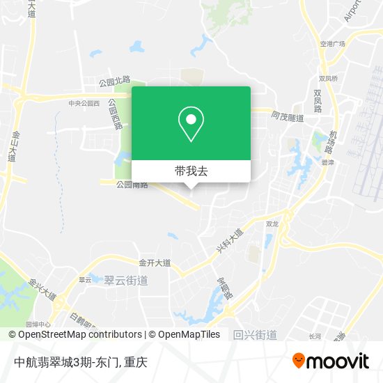 中航翡翠城3期-东门地图