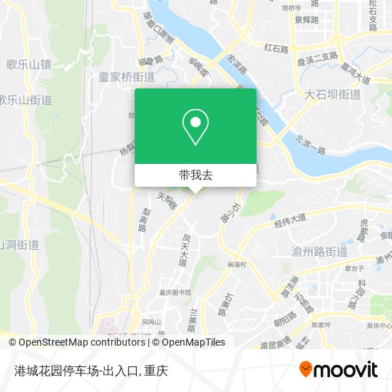 港城花园停车场-出入口地图