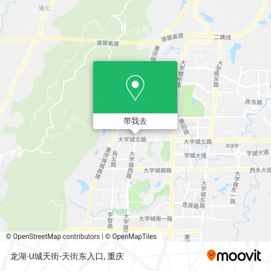 龙湖·U城天街-天街东入口地图