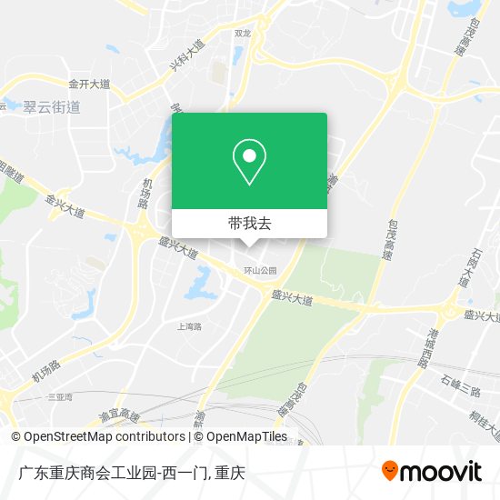 广东重庆商会工业园-西一门地图