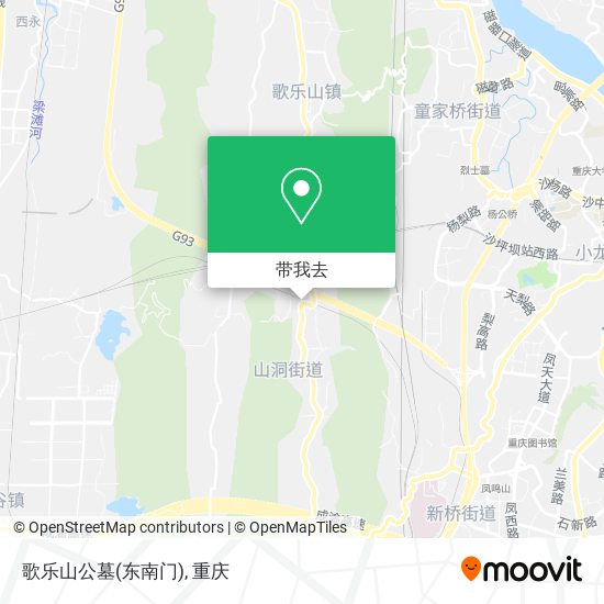 歌乐山公墓(东南门)地图