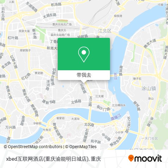 xbed互联网酒店(重庆渝能明日城店)地图