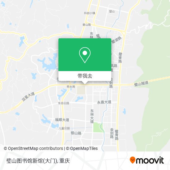 璧山图书馆新馆(大门)地图