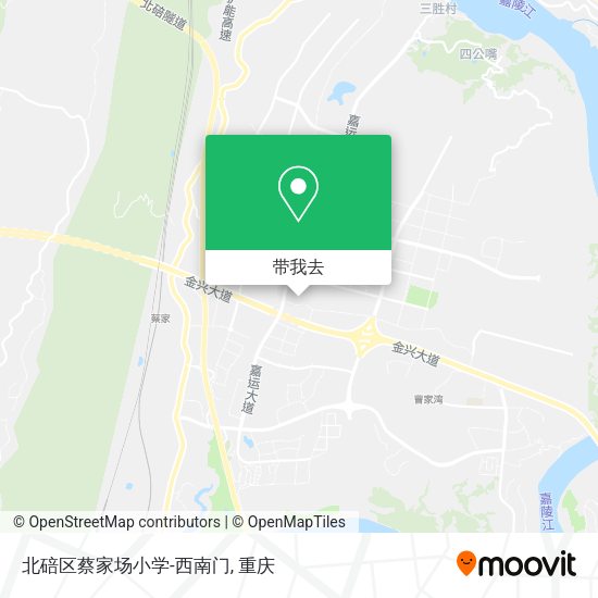 北碚区蔡家场小学-西南门地图