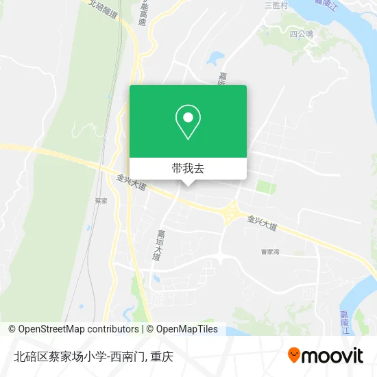 北碚区蔡家场小学-西南门地图