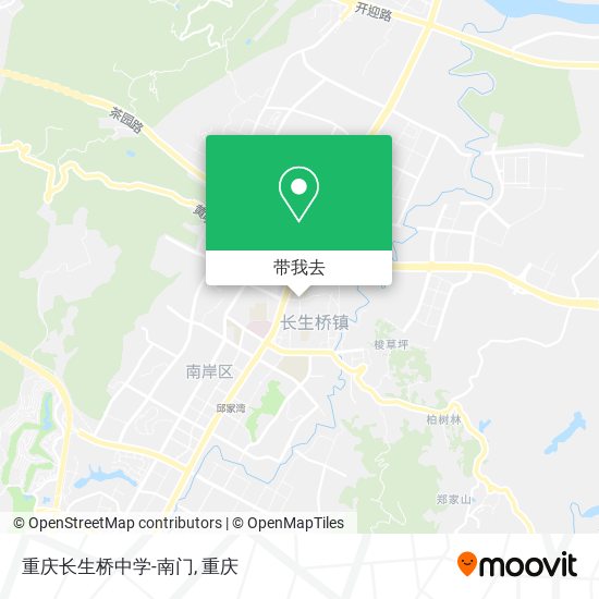 重庆长生桥中学-南门地图