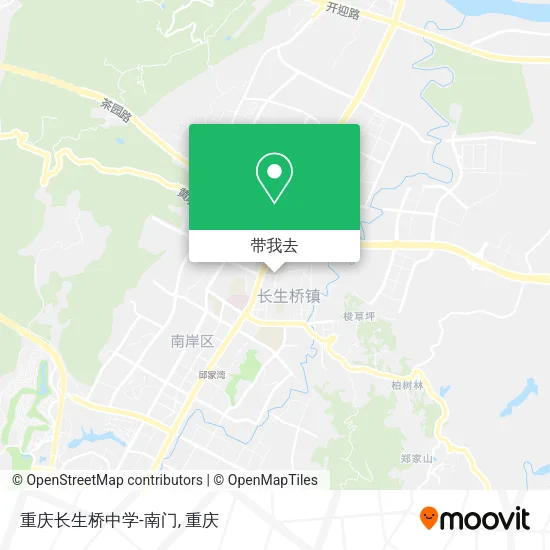 重庆长生桥中学-南门地图