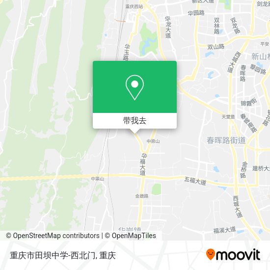 重庆市田坝中学-西北门地图
