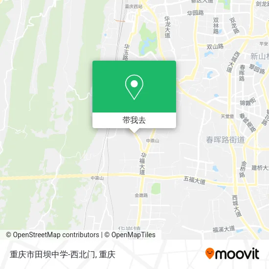 重庆市田坝中学-西北门地图