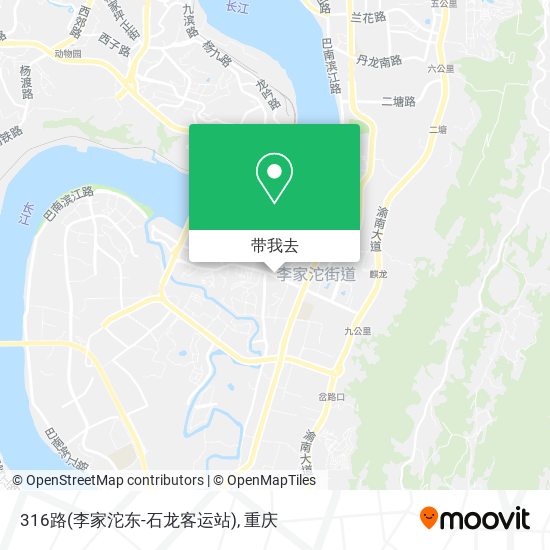 316路(李家沱东-石龙客运站)地图