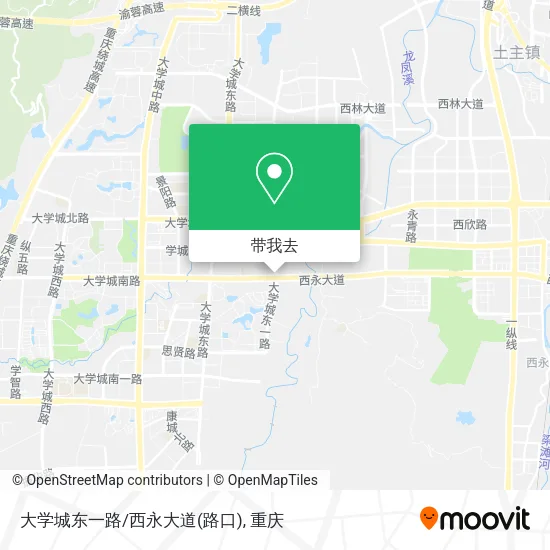 大学城东一路/西永大道(路口)地图