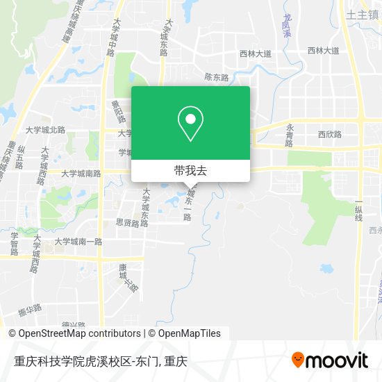 重庆科技学院虎溪校区-东门地图
