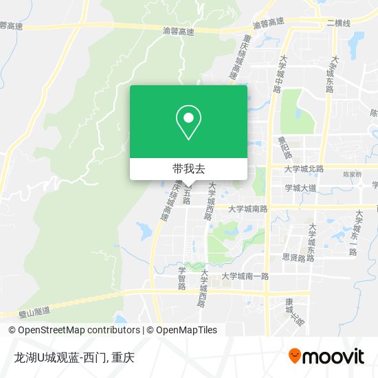 龙湖U城观蓝-西门地图