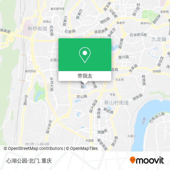 心湖公园-北门地图