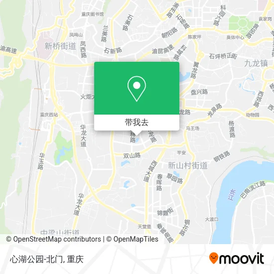 心湖公园-北门地图