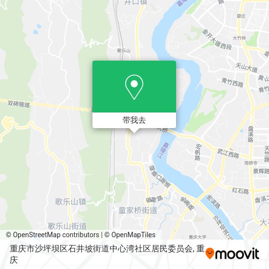 重庆市沙坪坝区石井坡街道中心湾社区居民委员会地图