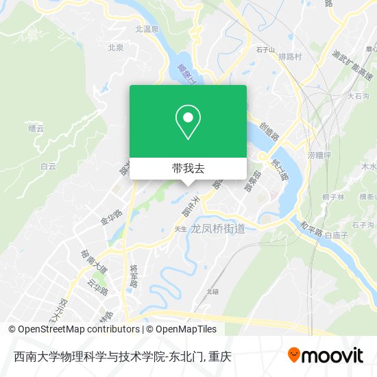 西南大学物理科学与技术学院-东北门地图