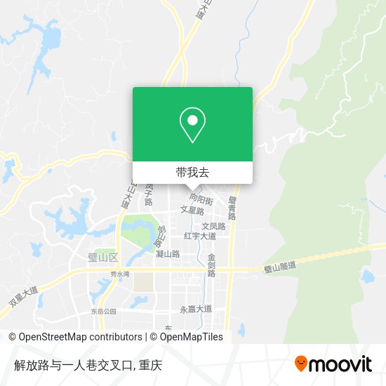 解放路与一人巷交叉口地图