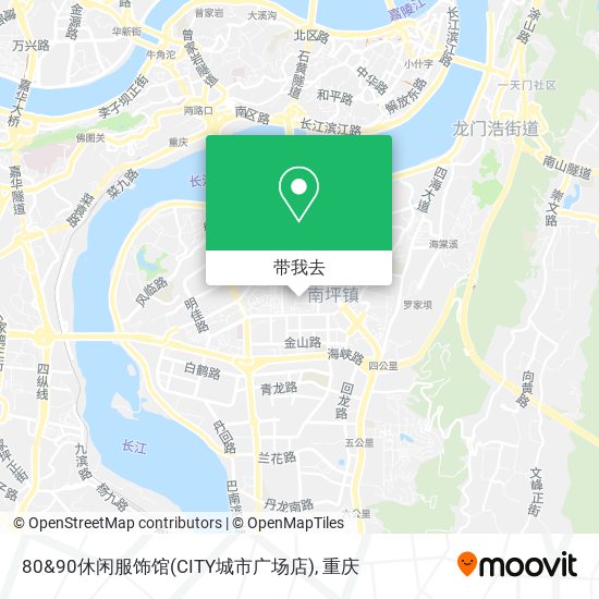 80&90休闲服饰馆(CITY城市广场店)地图