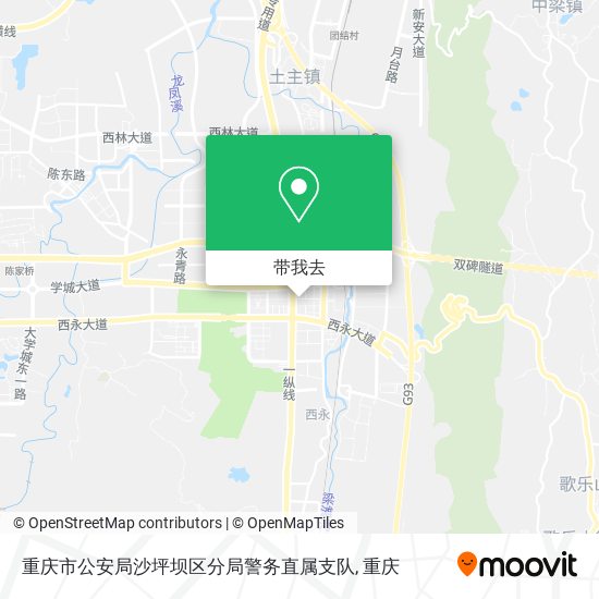 重庆市公安局沙坪坝区分局警务直属支队地图