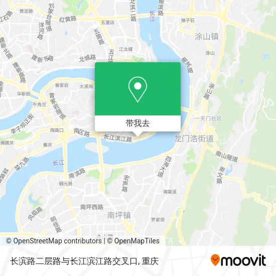 长滨路二层路与长江滨江路交叉口地图