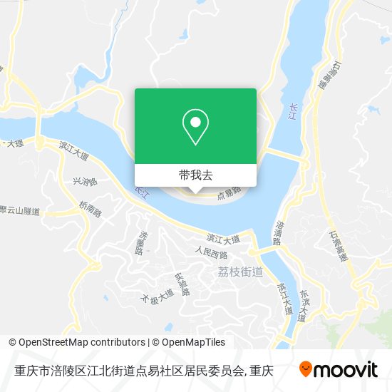 重庆市涪陵区江北街道点易社区居民委员会地图