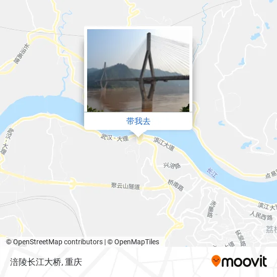 涪陵长江大桥地图