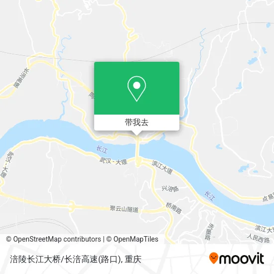 涪陵长江大桥/长涪高速(路口)地图