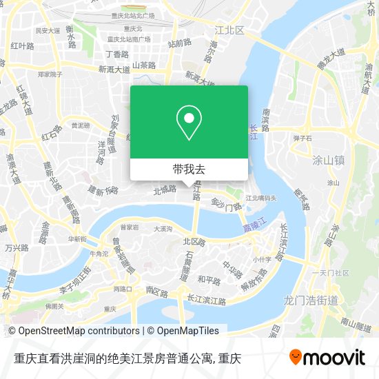 重庆直看洪崖洞的绝美江景房普通公寓地图