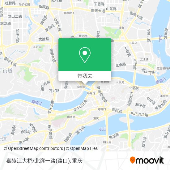 嘉陵江大桥/北滨一路(路口)地图