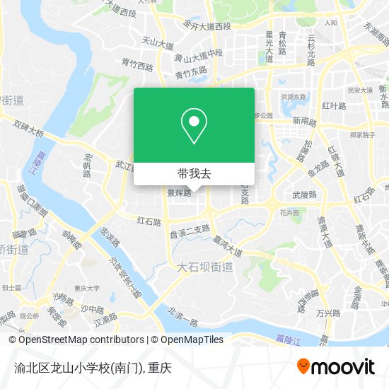 渝北区龙山小学校(南门)地图