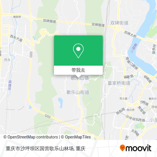 重庆市沙坪坝区国营歌乐山林场地图