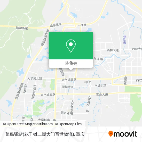 菜鸟驿站(花千树二期大门百世物流)地图