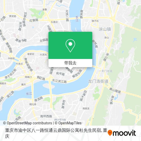 重庆市渝中区八一路恒通云鼎国际公寓杜先生民宿地图