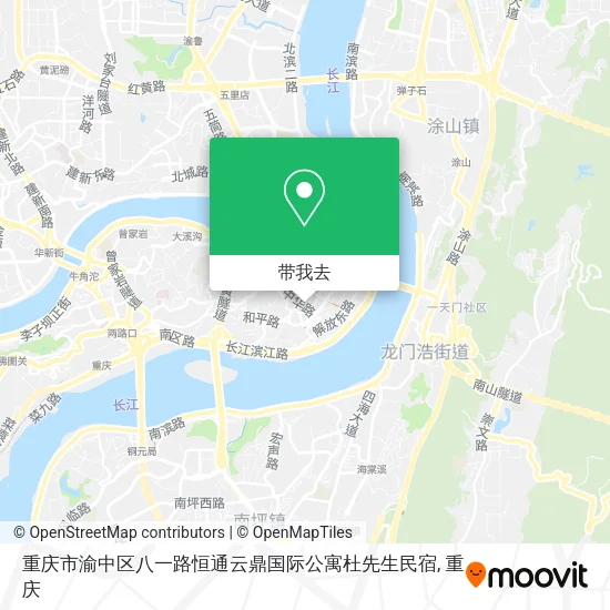 重庆市渝中区八一路恒通云鼎国际公寓杜先生民宿地图