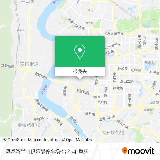 凤凰湾半山俱乐部停车场-出入口地图
