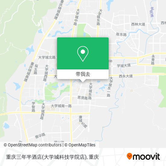 重庆三年半酒店(大学城科技学院店)地图