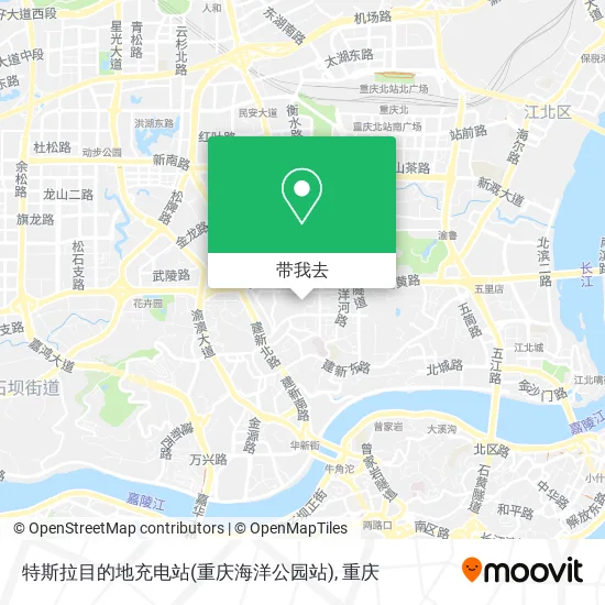 特斯拉目的地充电站(重庆海洋公园站)地图