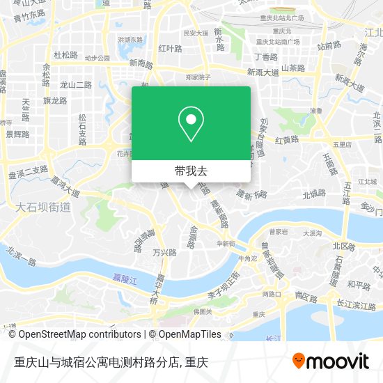 重庆山与城宿公寓电测村路分店地图