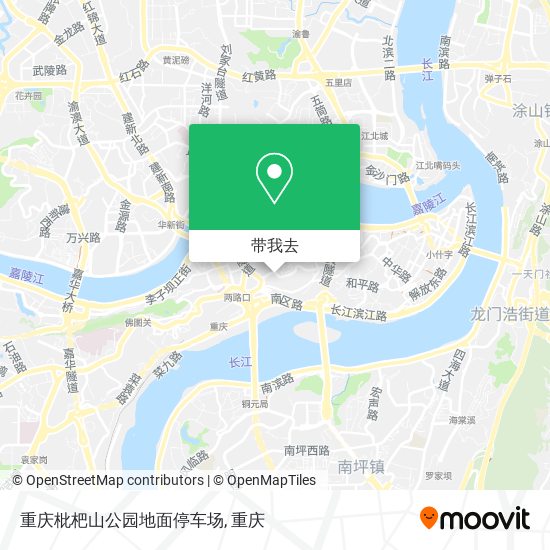 重庆枇杷山公园地面停车场地图