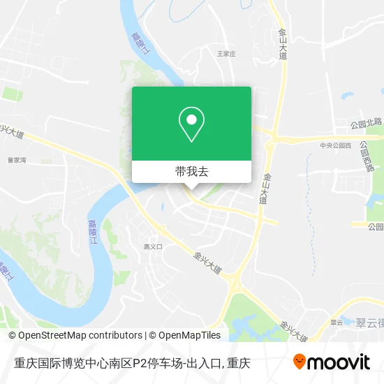 重庆国际博览中心南区P2停车场-出入口地图