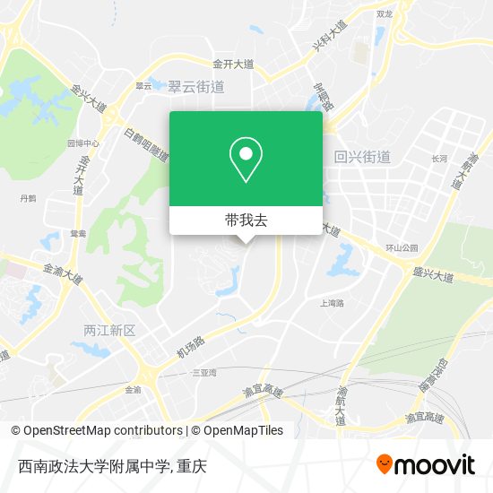 西南政法大学附属中学地图