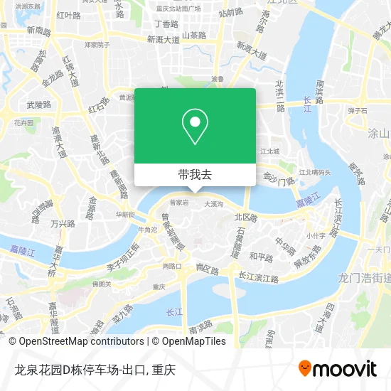 龙泉花园D栋停车场-出口地图